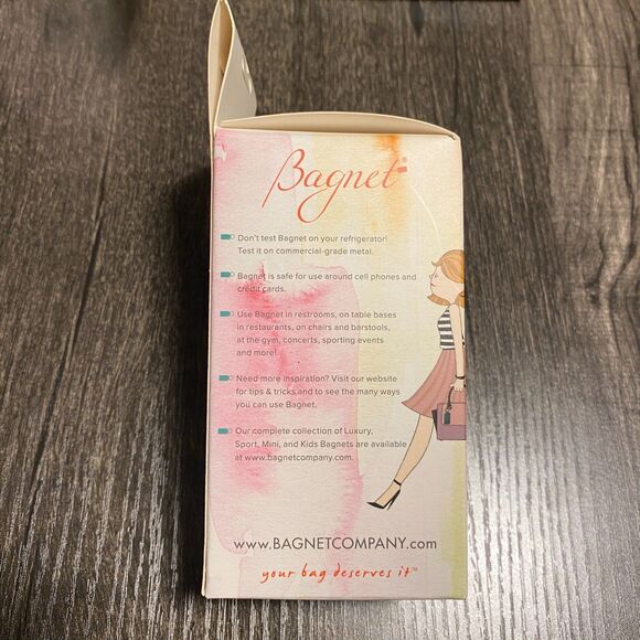 Bagnet Faux Leather Magnetic Bag Holder Dark Red New in Box - Picture 3 of 7